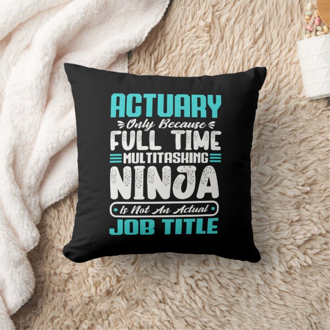 Actuary Job Title Profession Funny Skills Analyst Throw Pillow (Blanket)
