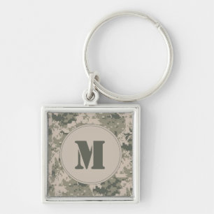 ACU Camo Camouflage Digital Monogram Key Chain