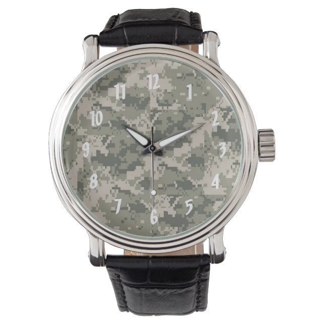 ACU Camo Camouflage Digital Pattern Uniform Watch (Front)
