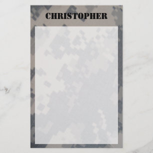 ACU Camo Personalized Stationary Stationery