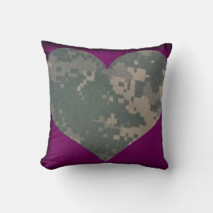 Acu Military Uniform Troops Camo Camouflage Throw Pillow