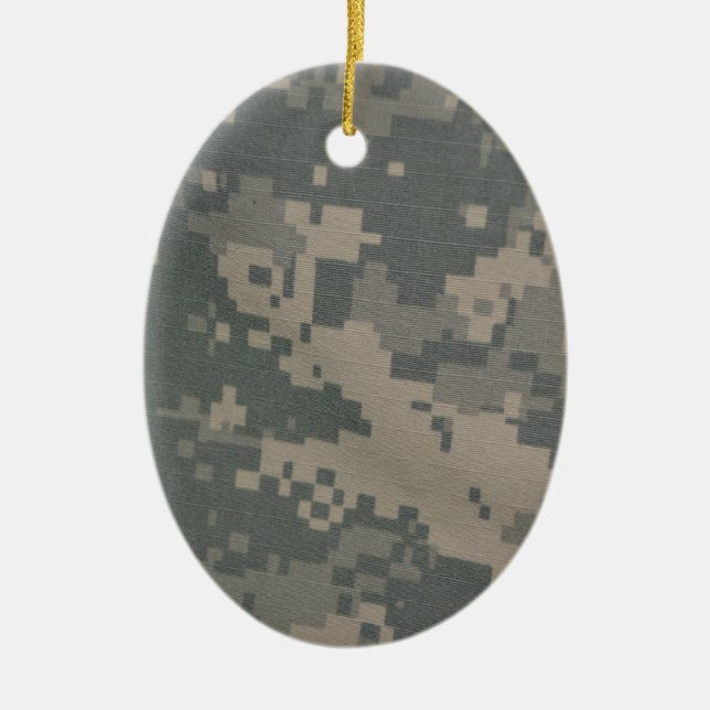 Acu Pattern Camouflage Troops Digital Art Peace Ceramic Ornament (Front)