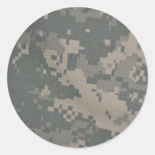 Acu Pattern Camouflage Troops Digital Art Peace Classic Round Sticker