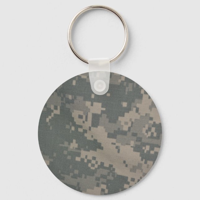 Acu Pattern Camouflage Troops Digital Art Peace Keychain (Front)