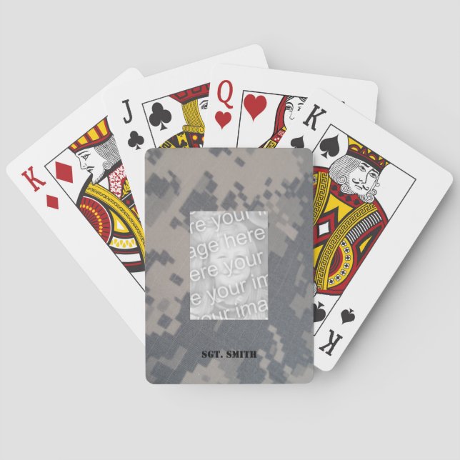 ACU Personalized Camo Design Bicycle® Playing Card (Back)