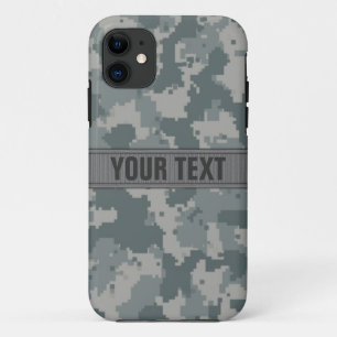ACU Style Grey Camo #2 Personalized iPhone 11 Case