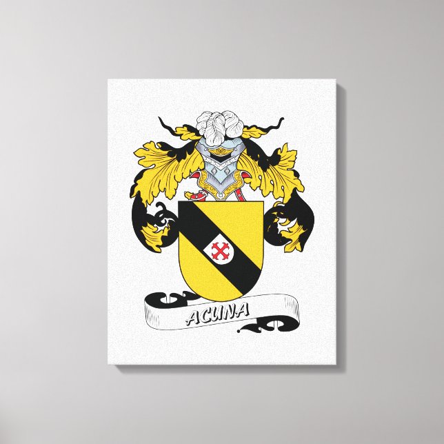 Acuna Family Crest Canvas Print (Front)