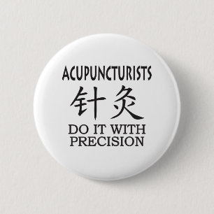 Acupuncture Chinese Symbol 2 Inch Round Button