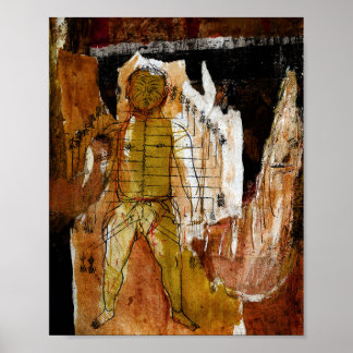 Acupuncture, collage and mixed media poster
