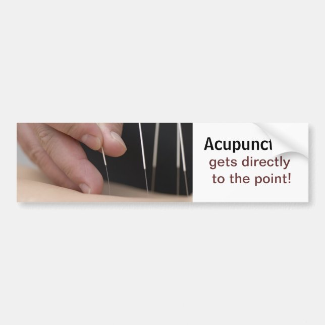 Acupuncture gets to the point! bumper sticker (Front)