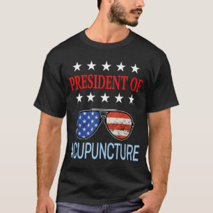 Acupuncture Healing Usa Flag Therapist Saying T-Shirt
