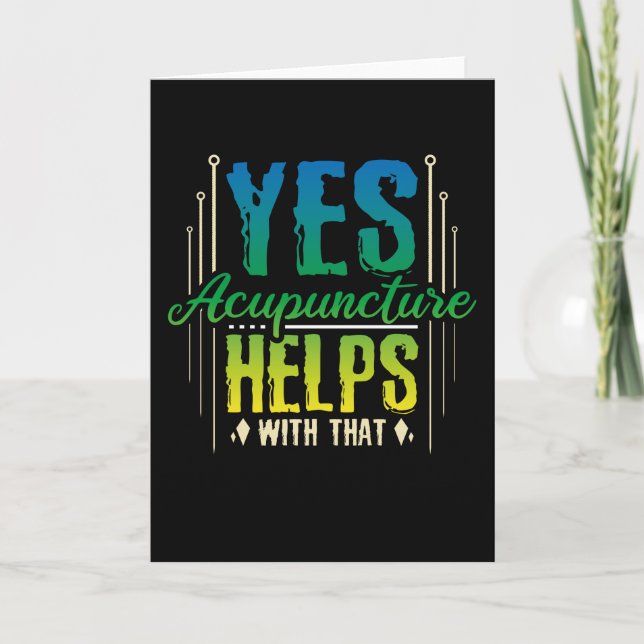 Acupuncture Helps Card (Front)