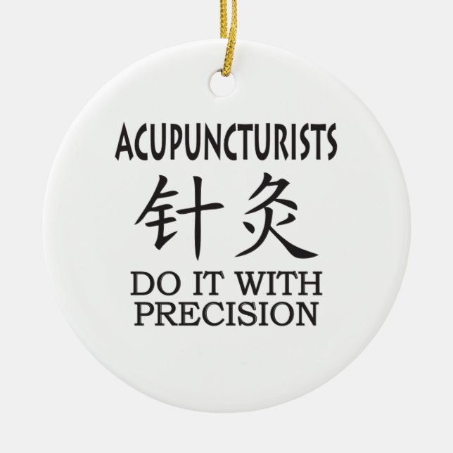 Acupuncture humour ceramic ornament (Front)