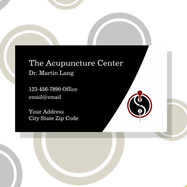 Acupuncture Nomination Cartes de visite Médicales (Créateur téléchargé)