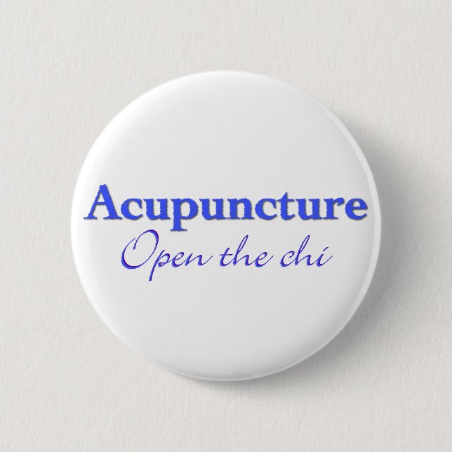 Acupuncture - Open the chi 2 Inch Round Button (Front)