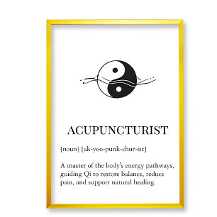 Acupuncture Qi Flow Wall Art for Clinic Office 