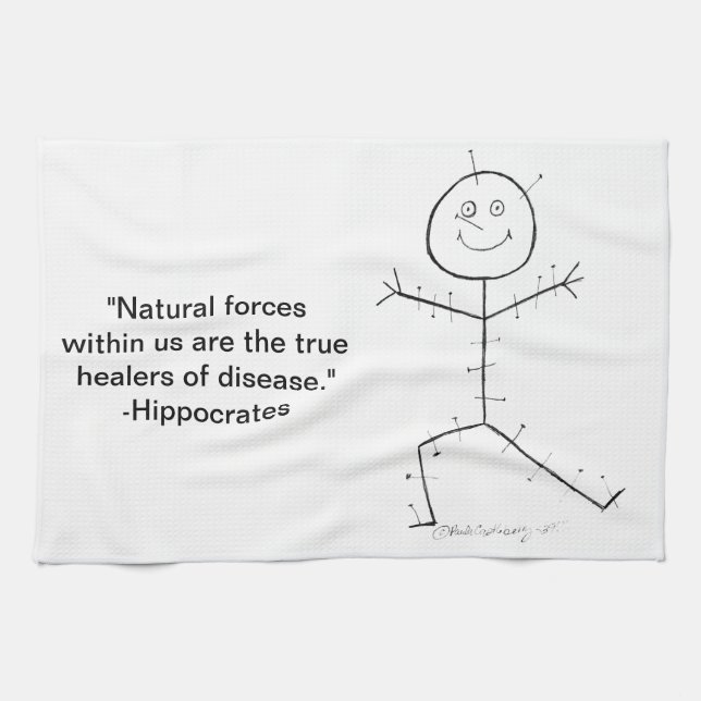 Acupuncture sticky kitchen towel (Horizontal)