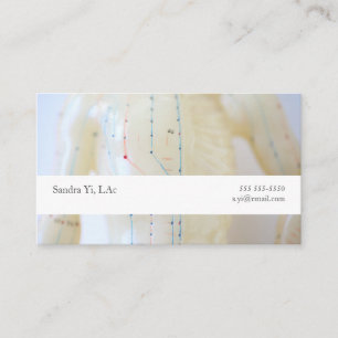 Acupuncture torso and arms with text field business card