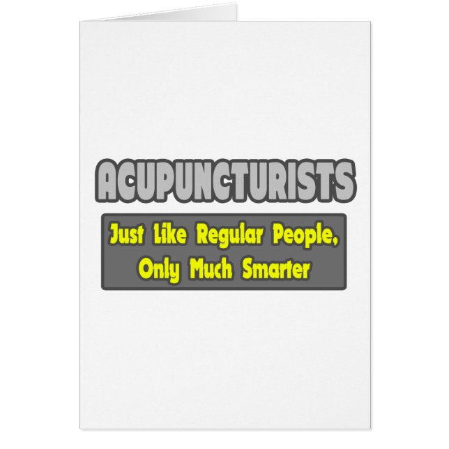 Acupuncturists .. Smarter (Front)