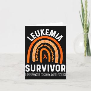 Acute leukaemia survivor end of chemo fight cancer card