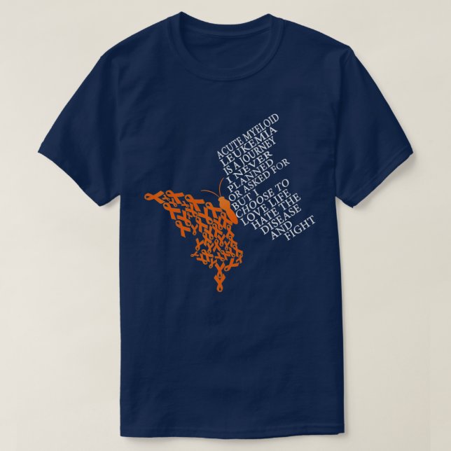 Acute Myeloid Leukaemia Warrior  T-Shirt (Design Front)