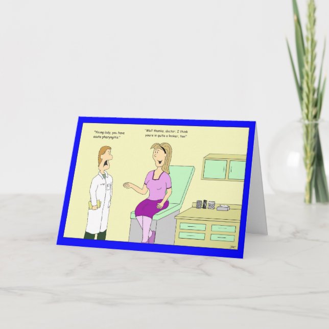Acute Pharyngitis Get Well Card (Front)