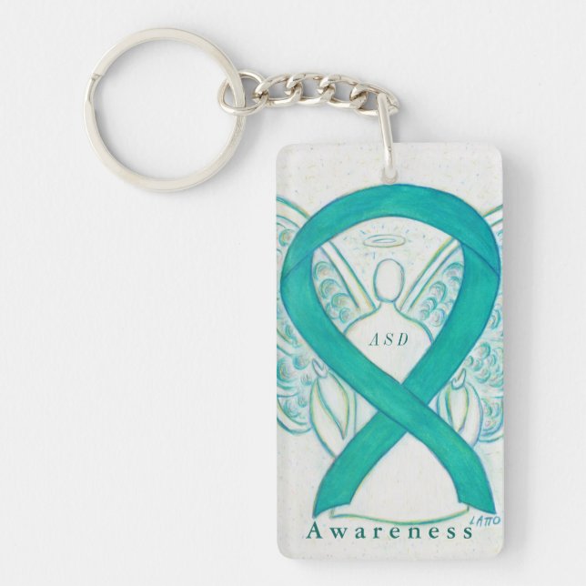Acute Stress Disorder Awareness Ribbon Keychain (Front)
