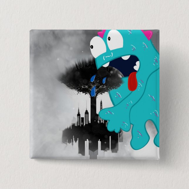 Acwop Pin Pollution Monster  (Front)
