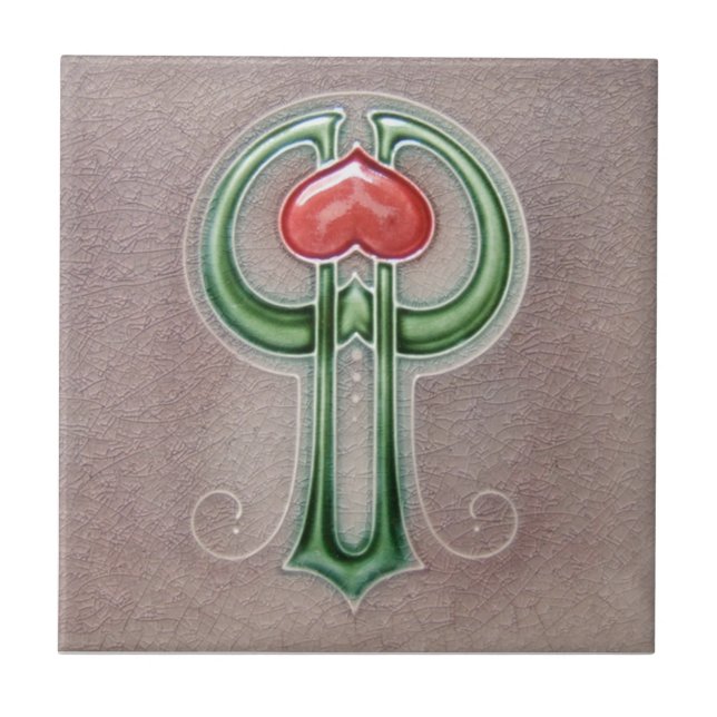 AD004 Art Deco Reproduction Ceramic Tile (Front)