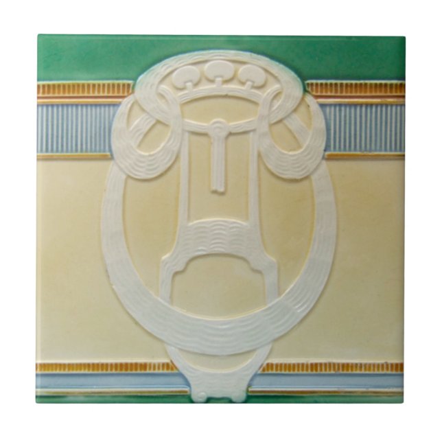 AD032 Art Deco Reproduction Ceramic Tile (Front)