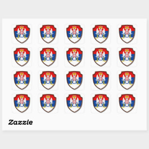 AD 001 - Serbian medieval shield Serbia Square Sticker