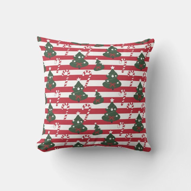 AD 003 - Christmas digital pattern Throw Pillow (Front)