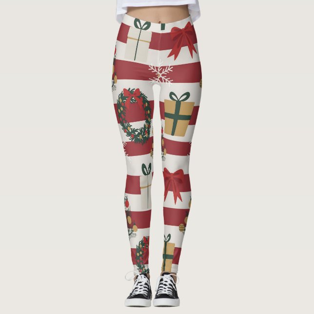 AD 004 - Christmas digital pattern Leggings (Front)