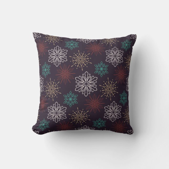 AD 006 - Christmas digital graphic pattern Throw Pillow (Front)