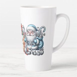AD 021 - Christmas digital graphic Santa Claus 3d Latte Mug