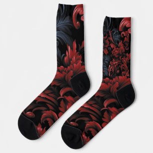 AD 022 - Floral digital graphic pattern Socks