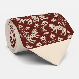 AD 1200s speckled lions print Tie