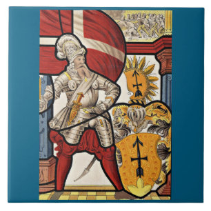 AD 1600 Swiss soldier print Tile