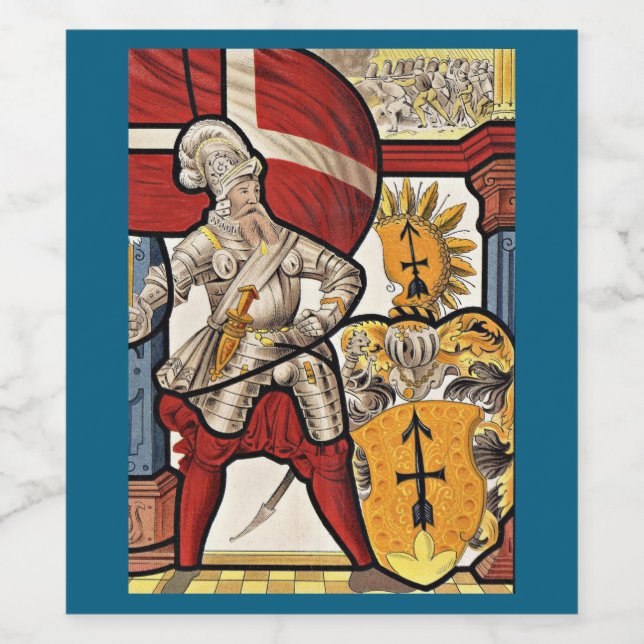 AD 1600 Swiss soldier print Wine Label (Single Label)