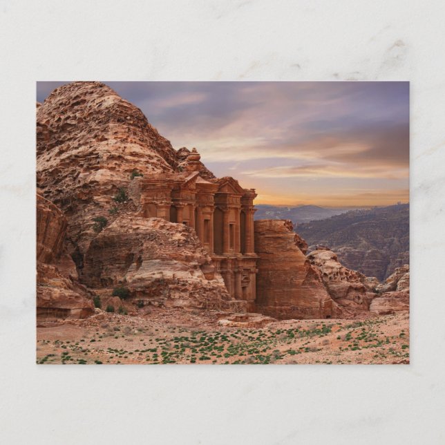 Ad Deir, Petra, Jordan Ancient Rock Building  Postcard (Front)
