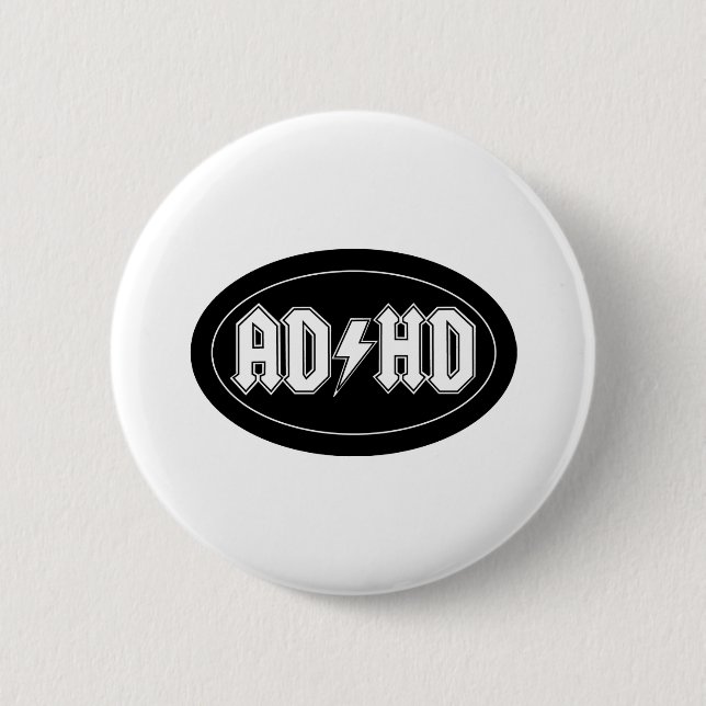 AD/HD 2 INCH ROUND BUTTON (Front)