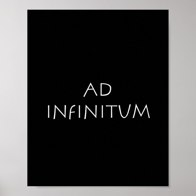 Ad infinitum poster (Front)