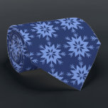Ad Man Arrow-flake Snowflake Blue Two-sided Tie<br><div class="desc">Deep royal blue and peri blue colorway. This tie is inspired by advertising art of the fifties. This graphical snowflake is blue shown here on a royal blue background. (All background colours are customizable.) Fun tie for that conservative male with a sense of humour & a passion for life, especially...</div>