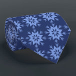 Ad Man Arrow-flake Snowflake Blue Two-sided Tie<br><div class="desc">Deep royal blue and peri blue colorway. This tie is inspired by advertising art of the fifties. This graphical snowflake is blue shown here on a royal blue background. (All background colours are customizable.) Fun tie for that conservative male with a sense of humour & a passion for life, especially...</div>