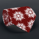 Ad Man Snowflake Foulard Burgundy Two-sided Tie<br><div class="desc">Burgundy and white colorway. This tie is inspired by advertising art of the fifties. This graphical snowflake is white shown here on a burgundy background. (All background colours are customizable.) Fun tie for that conservative male with a sense of humour & a passion for life, especially for the holidays! This...</div>