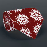 Ad Man Snowflake Foulard Burgundy Two-sided Tie<br><div class="desc">Burgundy and white colorway. This tie is inspired by advertising art of the fifties. This graphical snowflake is white shown here on a burgundy background. (All background colours are customizable.) Fun tie for that conservative male with a sense of humour & a passion for life, especially for the holidays! This...</div>
