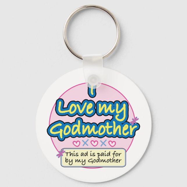 Ad paid for by my Godmother pk Keychain (Front)