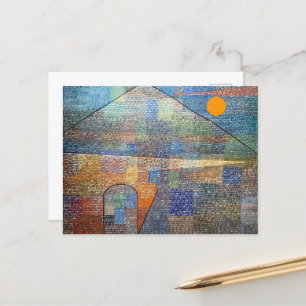 Ad Parnassum by Paul Klee, Abstract Art Postcard