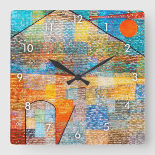 Ad Parnassum, Paul Klee Square Wall Clock