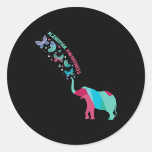 Ad Patient Disorder Butterfly Elephant  Classic Round Sticker